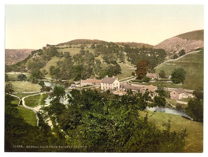 Mansal Dale from railway station, Derbyshire, England