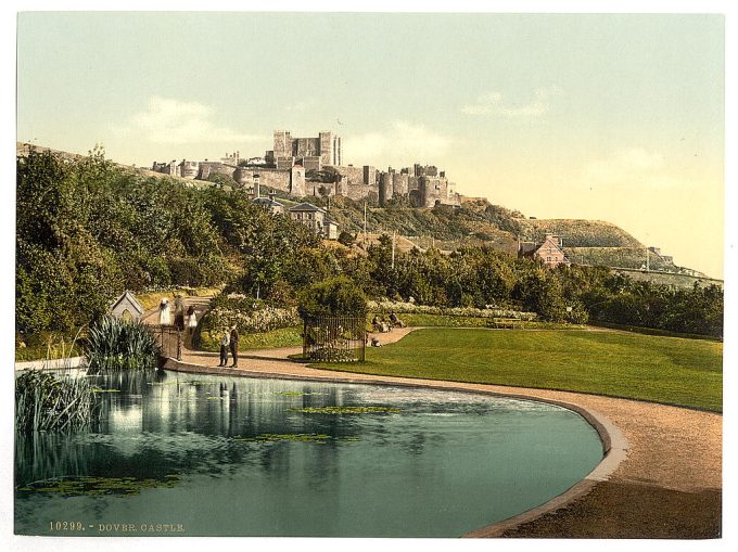 The castle from the park, Dover, England