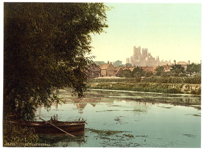 The cathedral from the river, Ely, England