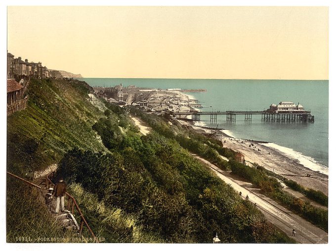 The beach and pier, Folkestone, England