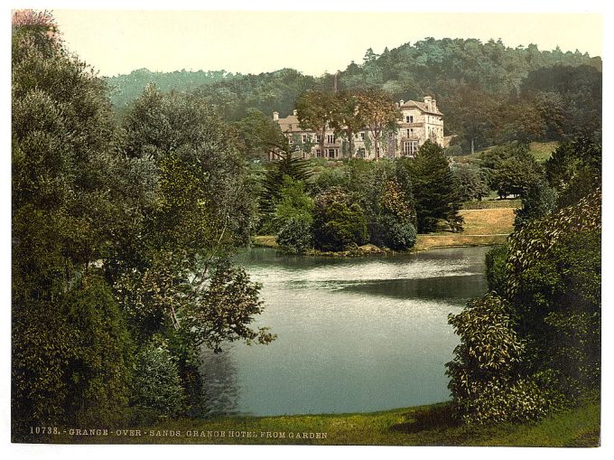 Hotel from gardens, Grange-over-Sands, England