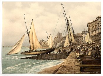 Yachts starting, Hastings, England
