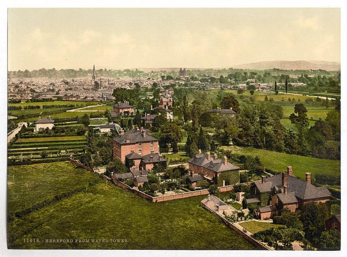 From water tower, Hereford, England