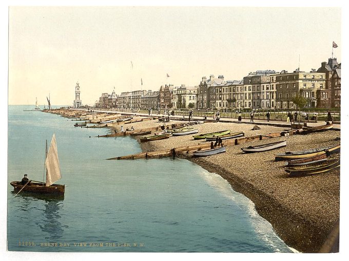 View from the pier, N.W., Herne Bay, England