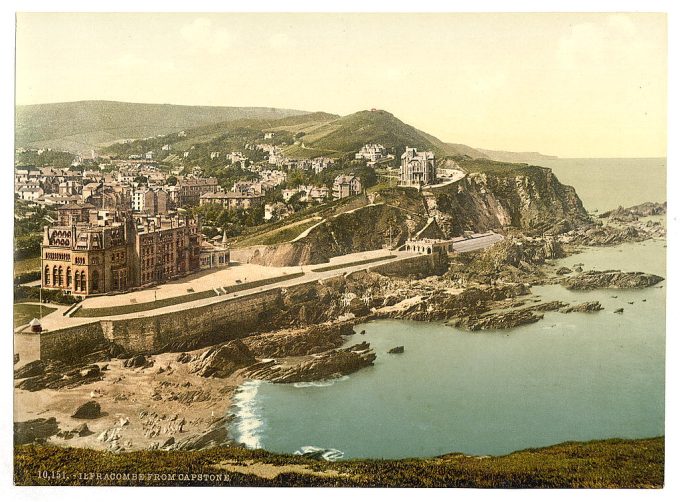 Town and hotels from Capstone, Ilfracombe, England