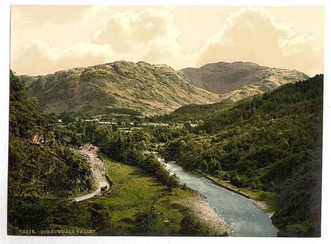 Borrowdale Valley, from Bowder Stone, Lake District, England