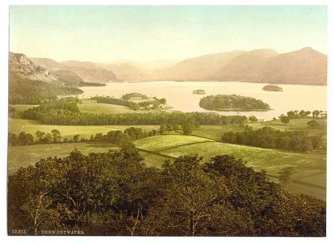 Derwentwater, from Castle Hill, Lake District, England