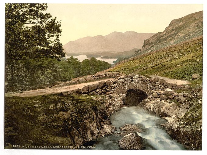 Derwentwater, Ashness Bridge and Skiddaw, Lake District, England