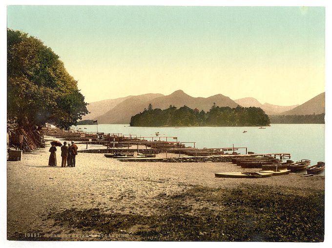 On Derwentwater, boat landing, Lake District, England