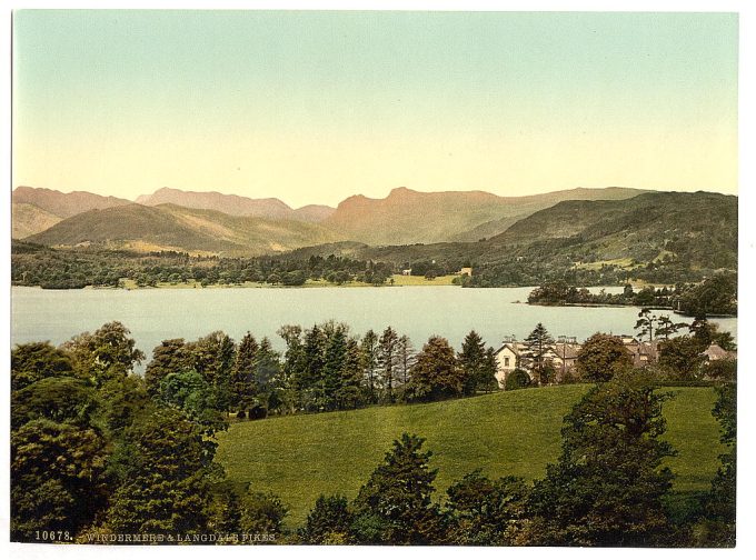 Windermere and Langdale Pikes, Lake District, England