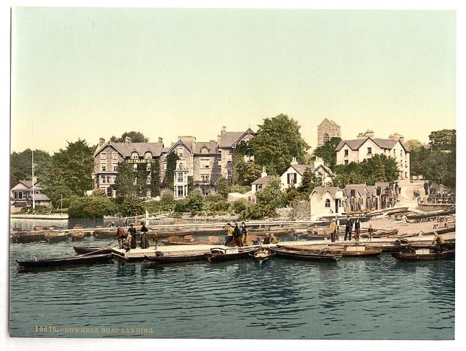 Windermere, Bowness, boat landing, Lake District, England