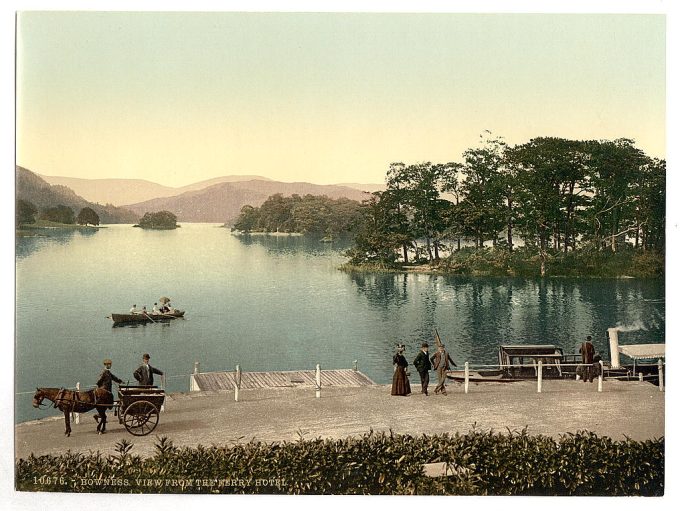 Windermere, Bowness, from Ferry Hotel, Lake District, England