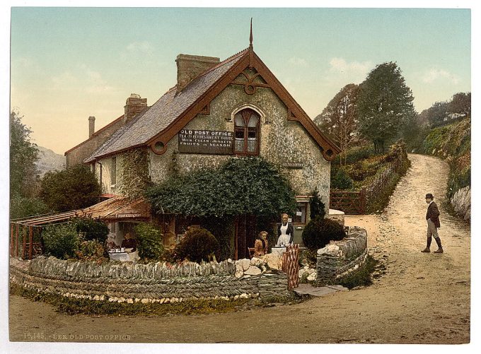 Old post office, Lee (Devon), England