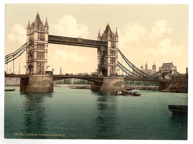 Tower Bridge, III. (open), London, England