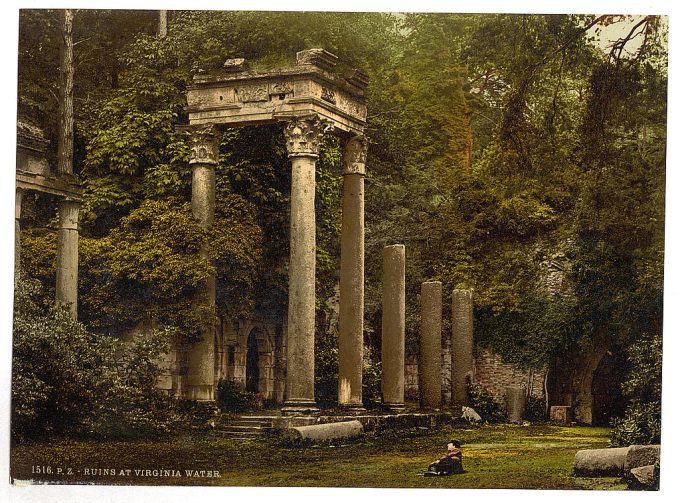 Windsor, ruins at Virginia Water, London and suburbs, England
