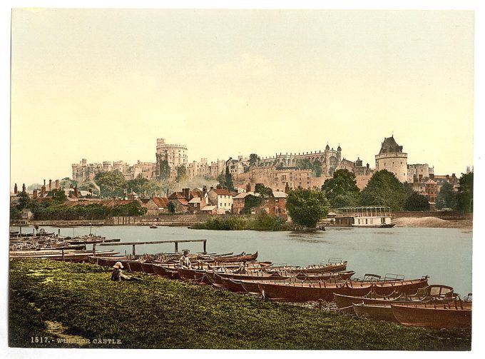 Windsor, view of the castle from the river, London and suburbs, England