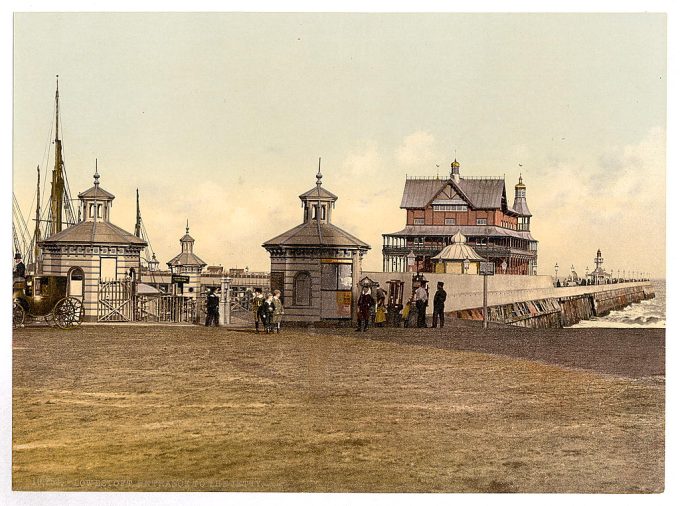 Entrance to jetty, Lowestoft, England