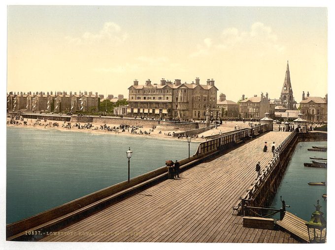 Royal Hotel from pier, Lowestoft, England