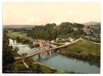 Dinham Bridge and Ludlow, England