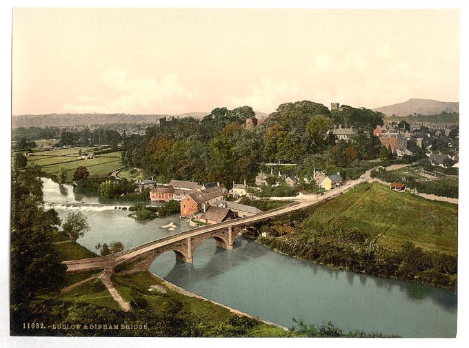 Dinham Bridge and Ludlow, England