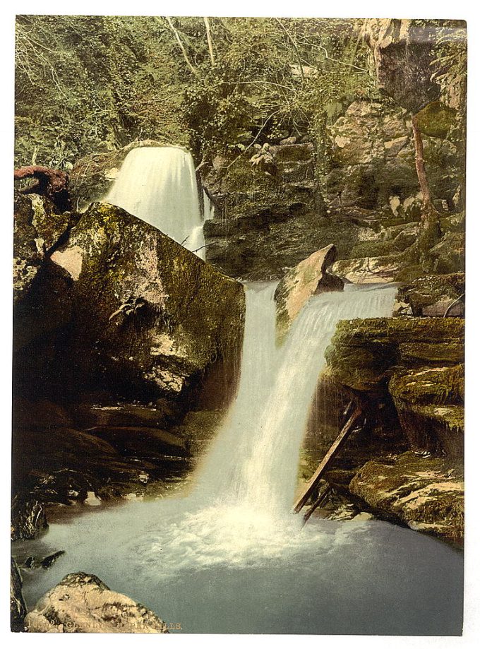 Glen Lyn., the upper falls, Lynton and Lynmouth, England