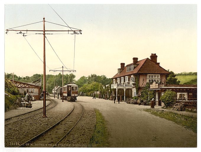 Groudle Glen Hotel and tram station, Isle of Man, England