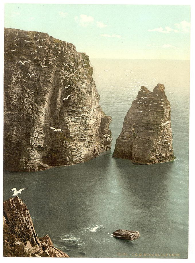 Port St. Mary, Sugar Loaf Rock, Isle of Man, England