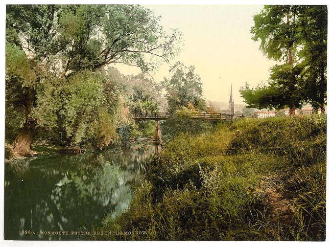 Footbridge on the Monnow, Monmouth, England