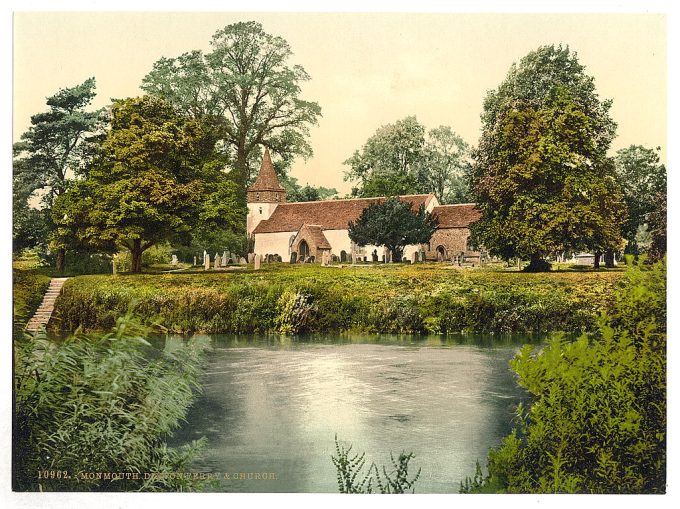 Dixton Ferry and Church, Monmouth, England