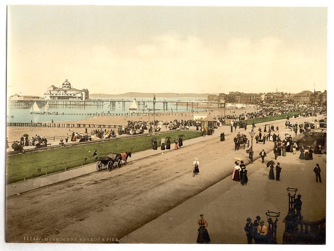 Parade and pier, Morecambe, England