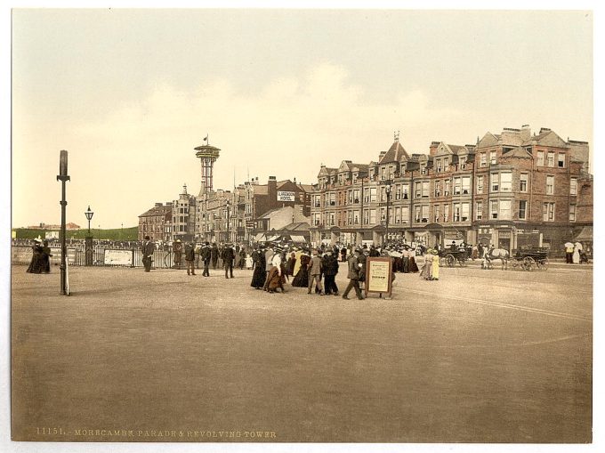 Parade and revolving tower, Morecambe, England