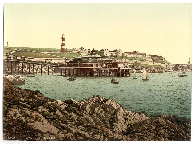 The Hoe, from the Rusty Anchor, Plymouth, England