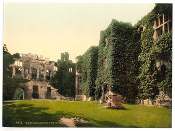 The courtyard, Raglan Castle, England