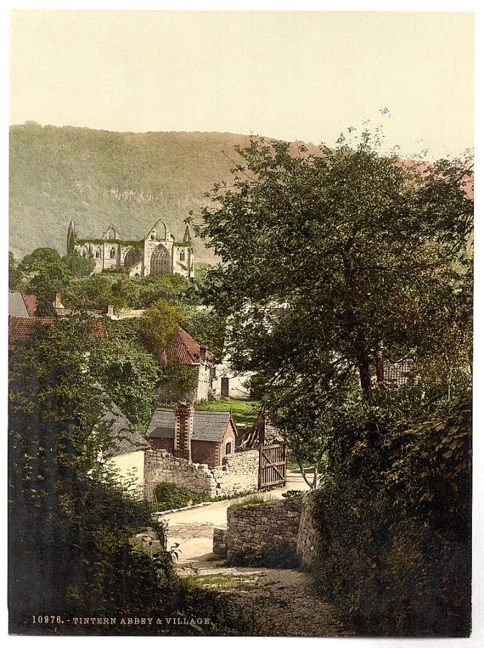 Abbey and village, Tintern, England