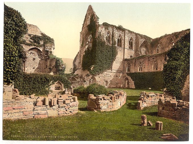Abbey from the guest house, Tintern, England