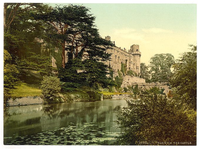 The castle from the river, Warwick, England