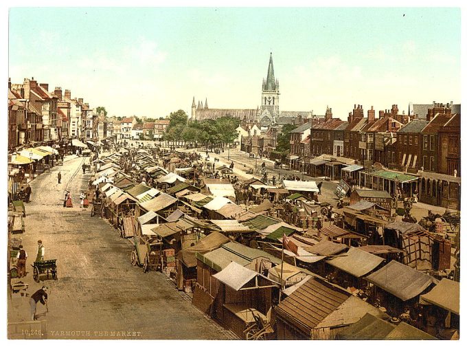 The market, Yarmouth, England
