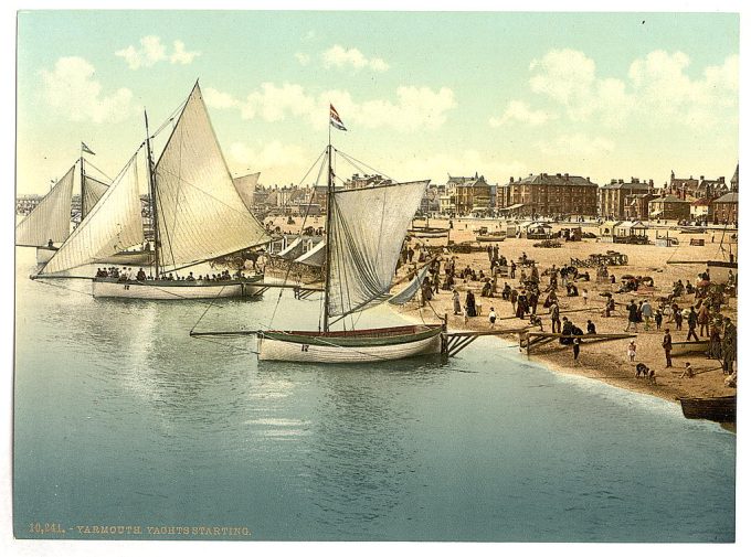 Yachts starting, Yarmouth, England