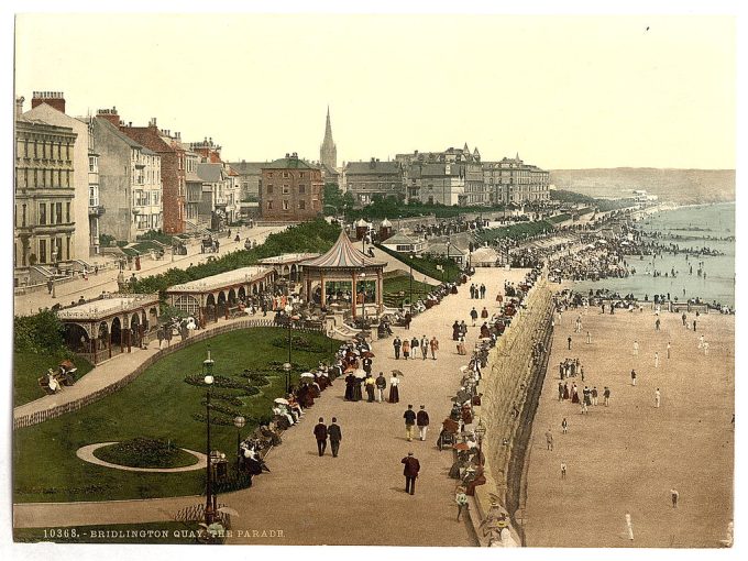 Bridlington, the parade (i.e., promenade), Yorkshire, England