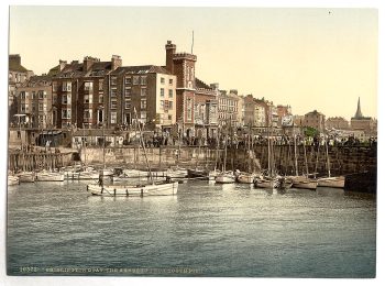 Bridlington, the harbor, from south pier, Yorkshire, England