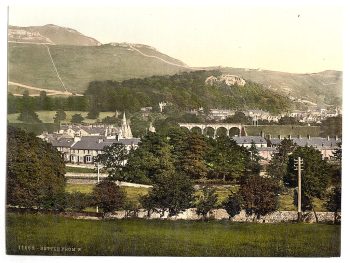Settle, from west, Yorkshire, England