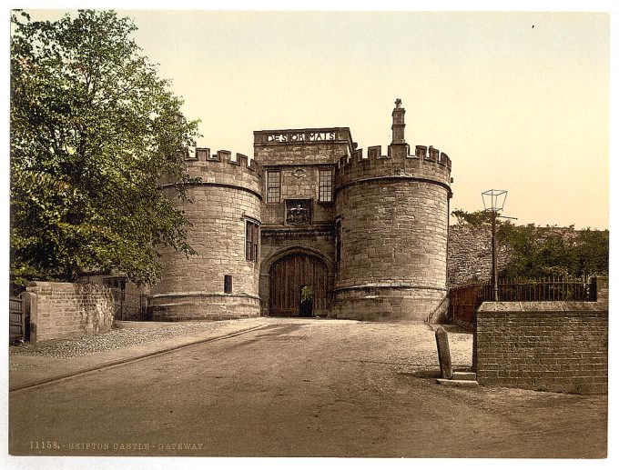Skipton Castle, gateway, Yorkshire, England