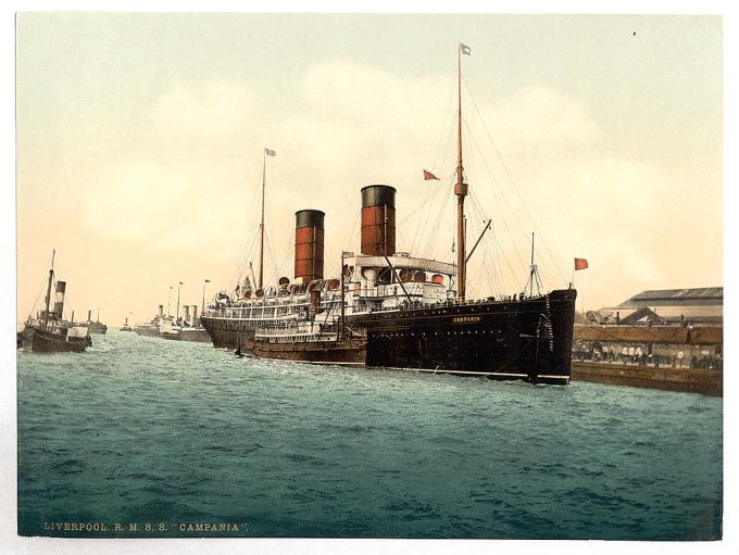 R. M. S. "Campania" in the Mersey