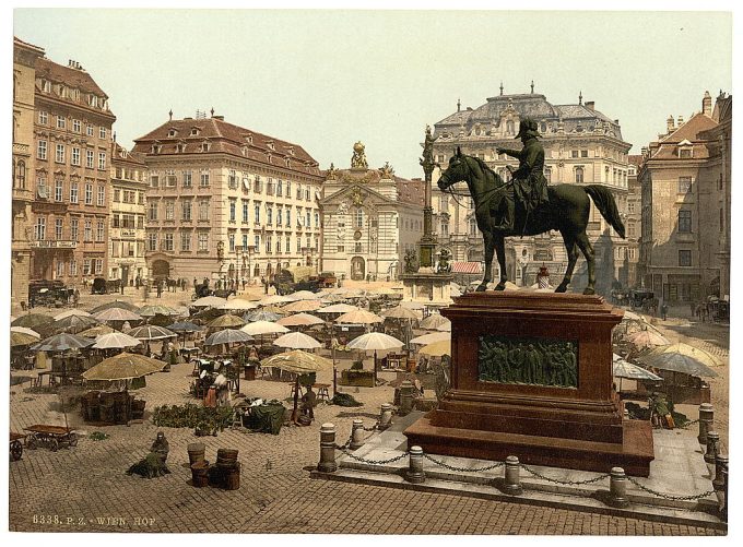 Market place, Vienna, Austro-Hungary