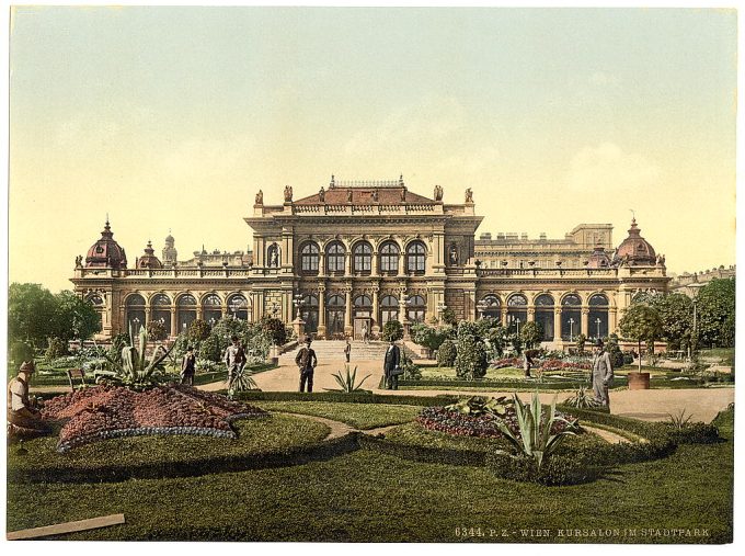 The public garden and casino, Vienna, Austro-Hungary