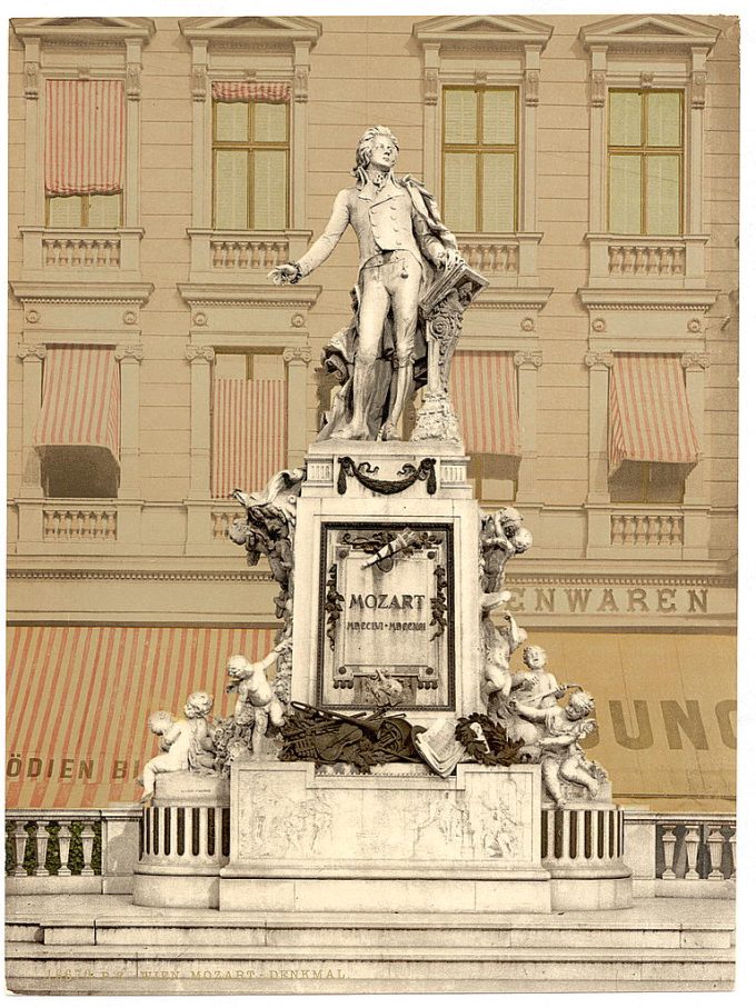 Mozart Monument, Vienna, Austro-Hungary