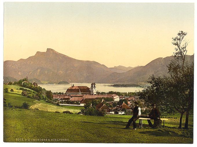 Mondsee and Schafberg, Upper Austria, Austro-Hungary