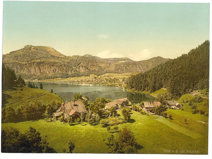 St. Gilgen, towards the Zwölferhorn, Upper Austria, Austro-Hungary