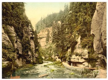 Edmunds Klamm, Bohemian Switzerland, Bohemia, Austro-Hungary