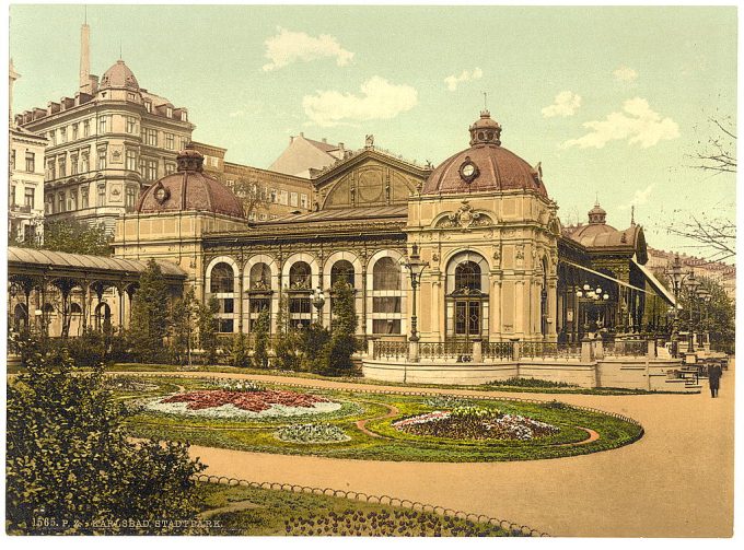 City park, Carlsbad, Bohemia, Austro-Hungary